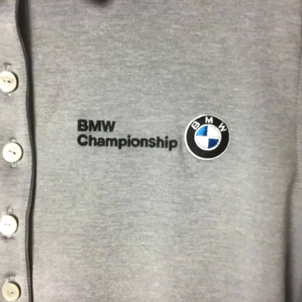 Peter Millar gray short sleeve golf polo shirt. Large - Picture 3 of 4